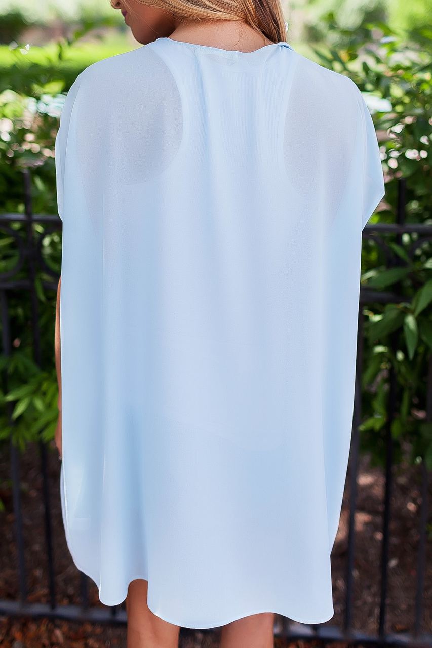 Light Blue Chiffon Cardi