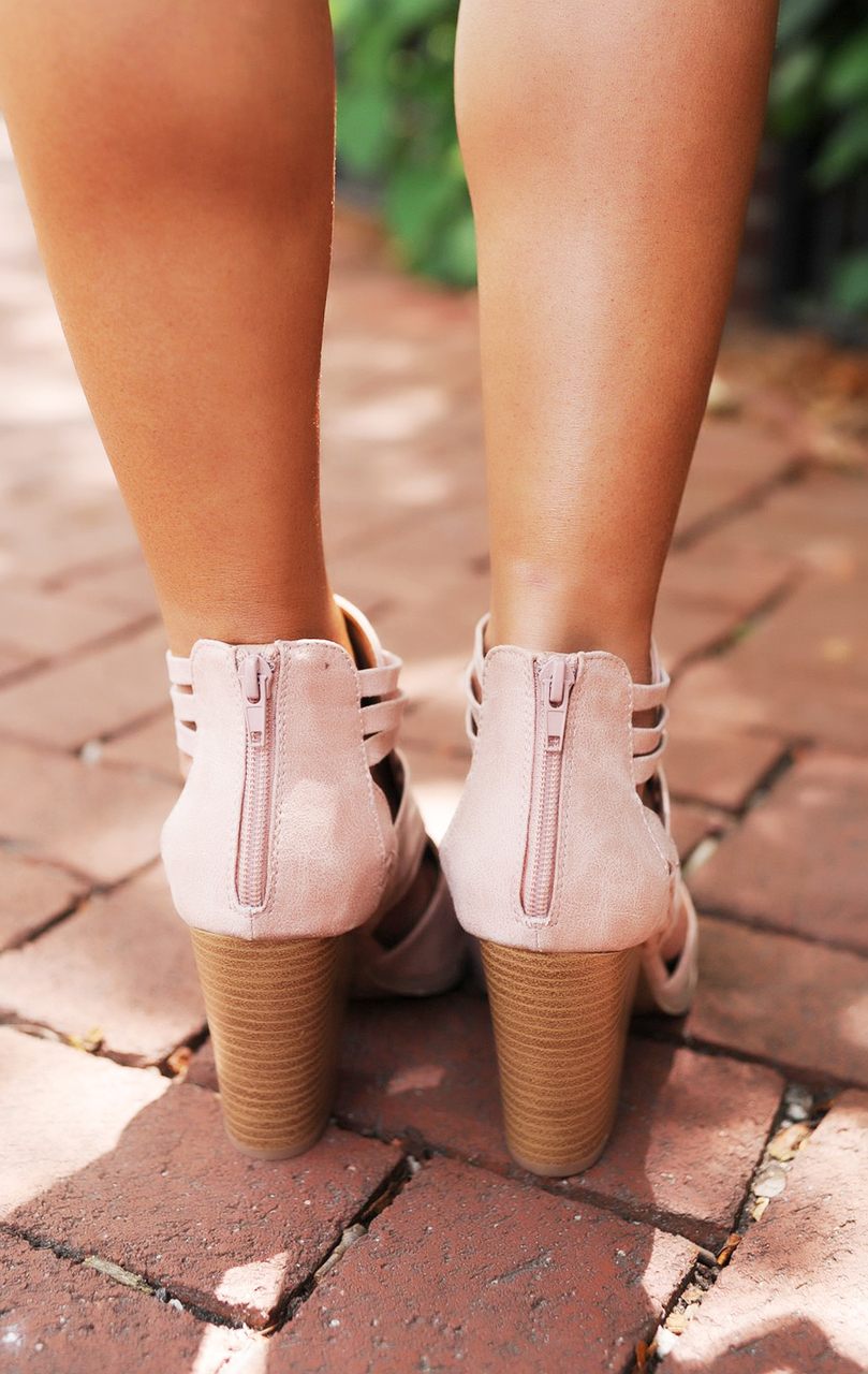 Blush Suede Heels