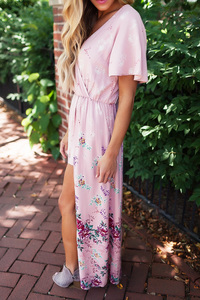 Rose Printed Layered Romper